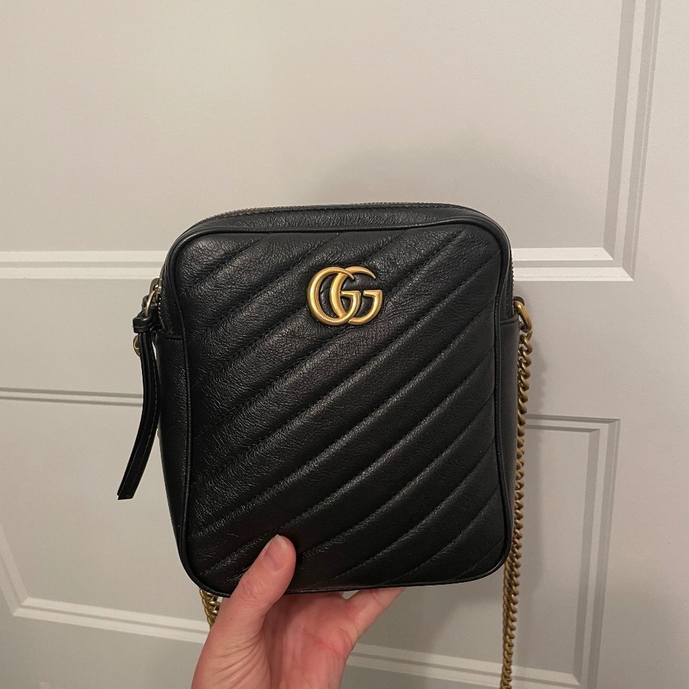 Gucci Double G Gold Chain Crossbody